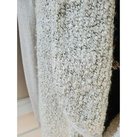 New Direction White Women's Cotton & Acylic Long Sleeve Open Front Sweaters - Picture 3 of 11